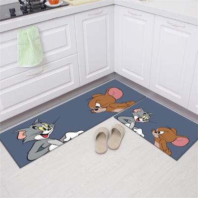 China 100% Polyester Washable Tom and Jerry Printed Washable Kitchen Area Rugs For Sale for sale