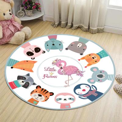 China Good Style Anti-slip Home Cartoon Decorative Round Carpets For Sale for sale