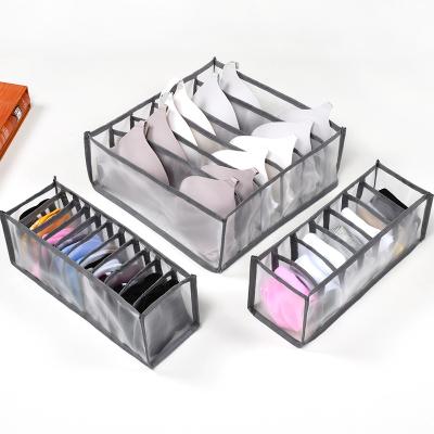 China Minimalist Foldable Organizer For Dresser Drawers Drawer Socks Briefs Storage Cloth Storage Box Underwear Bra Organizer for sale