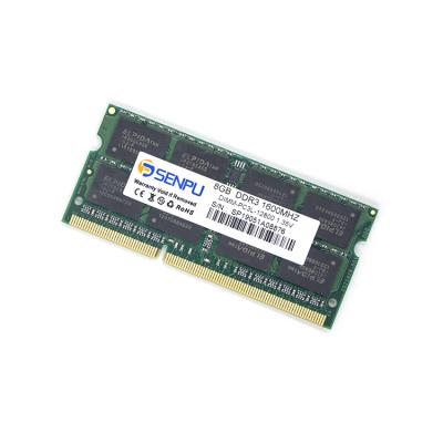 China Best Selling High Quality Undamped PC Memory SoDimm DDR3 8GB 1600Mhz Laptop Ram for sale