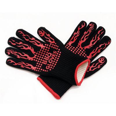 China DEYAN Silicone Oven Glove Heat Resistant Kitchen Heat Resistant Glove Cooking BBQ BBQ Mitts Baking Gloves for sale