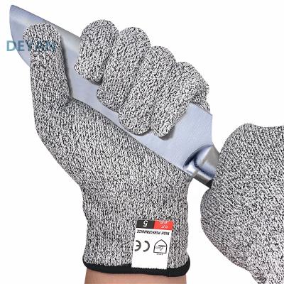 China DEYAN EN388 EN420 HPPE Anti Cut and ANTI CUT Nylon Personal Protective Safety Gloves for Work or Kitchen for sale