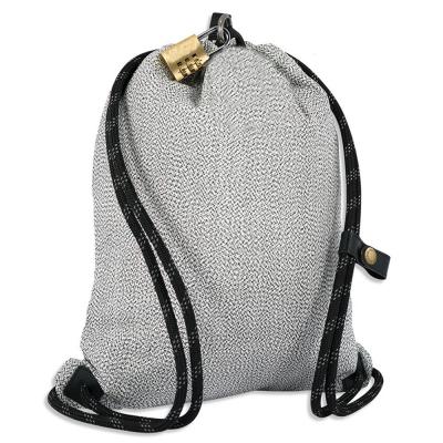 China Newest UHMWPE Anti-Cut Fabric Tourist Travel Cut Resistant Bag Anti Cut Cutproof Drawstring Backpack for sale