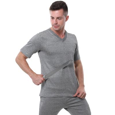 China Anti-cut 2019 New Gray Color Cut Resistant T-shirt Cut Resistant Clothing Knife Proof For Body for sale