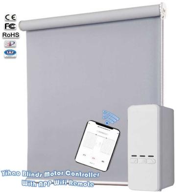 China Modern TUYA ZIGBEE Smart Motorized Roman Blinds Automated Curtain Smart Home With Remote Control for sale