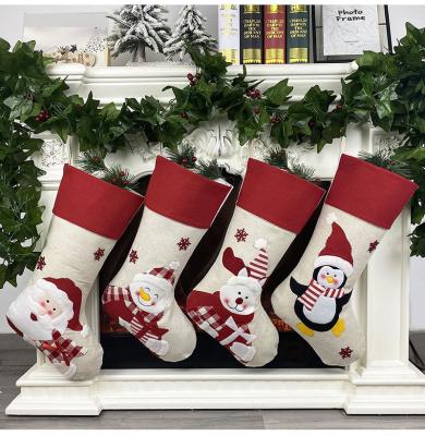 China Nonwoven Fabric Holiday Plus Size Socks Creativity Candy Bag Home Decor Stocking Christmas Decoration Supplies for sale