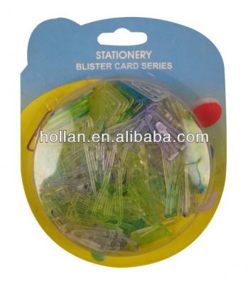 China Metal color plastic paperclips for sale