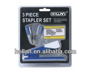 China High Quality Metal 3 Pieces in 1 Stapler Set for sale