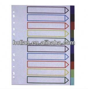 China High Quality Office Color Paper Paper Divider for sale