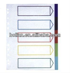 China High Quality Colorful 11 ​​Holes Paper Paper Divider for sale