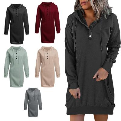 China Fashion Anti-Wrinkle Fashion Ladies Solid Color Mid Length Hoodie Custom Sale Hoodie Women Warm Jacket Sweatshirt for sale