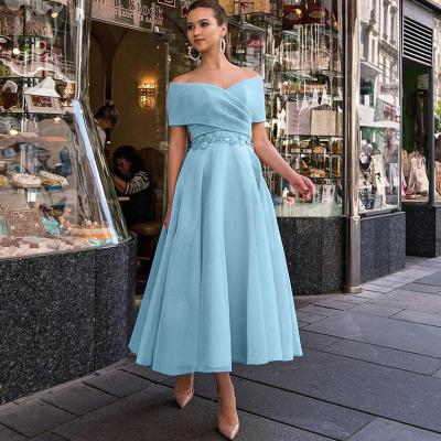 China Luxury Strapless Elegent Prom Dress Women's Breathable Lace Party Girl Evening Dress Long Skirt Party Dress for sale