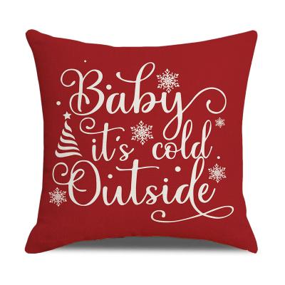 China Holiday Anti-Static Custom Pillow Printing Cushion Cover Christmas Canvas Pillow For Gifts for sale