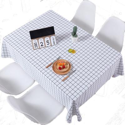 China Waterproof And Oilproof PVC Tablecloth Waterproof And Oilproof Square Checked Printed Tablecloth Tea Tablecloth for sale