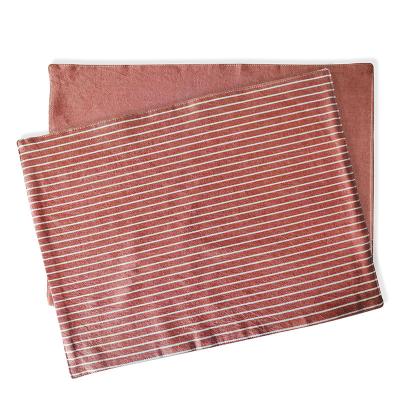 China Sustainable Classic Style Plain Striped Linen Towel Tea Towel Place Mat Wholesale for sale