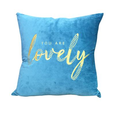 China Morden Gold Soft Yarn Embroidery Luxury Personalized Colorful Pillow Cover for sale