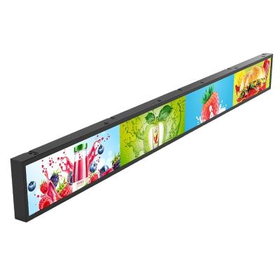 China Indoor 23.1 46.6 Inch Ultra Wide Stretched Bar LCD Digital Signage Android Network Advertising Player for sale