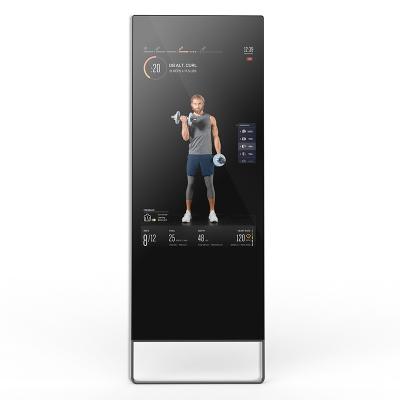 China 43 Inch Touch Screen Media Player Magic Interactive Android Gym Workout Smart Fitness Mirror Advertising 1074.1(H)mm*604.3(V)mm for sale