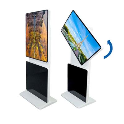 China 43 Inch Indoor Floor Stand Smart Touch Screen Display Advertising Rotating LCD Kiosk for sale