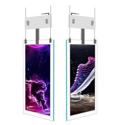 China Metal+Powder Coating 43 Inch Transparent Android Media Player Screen LCD Hanging Digital Advertising Display for sale