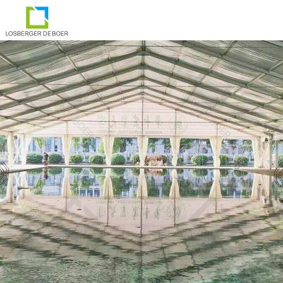 China Factory Sale Losberger Uniflex Large 15 x 40m PVC Aluminum Sports Tent for Swimming Pool Cover 15 x 40m for sale