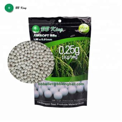 China custom 6mm airsoft 0.25g bio bullet, outdoor game 6mm airsoft bb wholesale, bb king airsoft Bio-0.25g pellets for sale