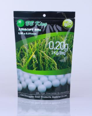 China AIRSOFT sports biodegradable white PLA airsoft bb ball 0.20g 1kg/bag 6mm for sale