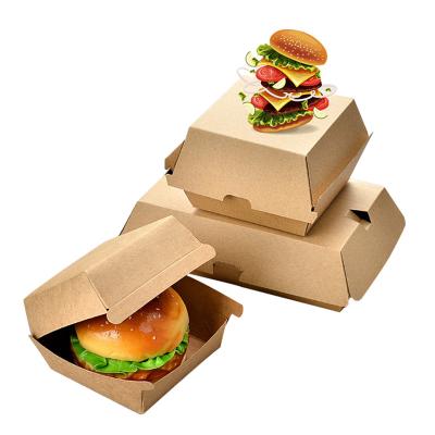 China Material Wholesale Custom Recycled Biodegradable Food Grade Packaging Hamburger Eco - Friendly Box for sale