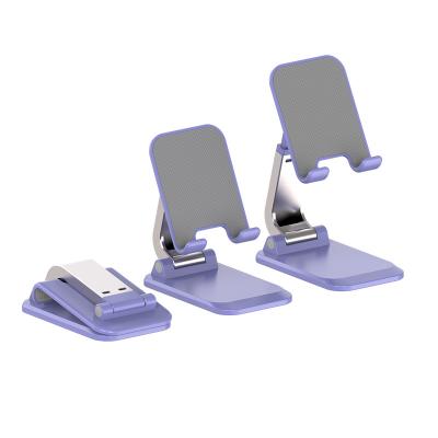 China New Aluminum Alloy Adjustable Desktop Cell Phone Holder Tablet Stand Cell Phone Desk Stand Foldable Extend Support for sale