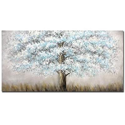 China Living room modern handmade horizontal version large painting hanging abstract landscape painting for sale