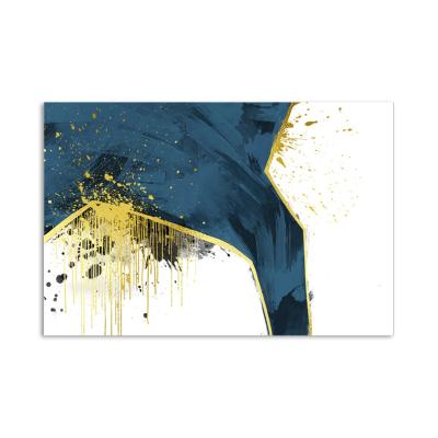 China Original Design Hand Painted Oil Painting Gold Foil Canvas Wall Art Abstract Modern Painting Home Decor for sale