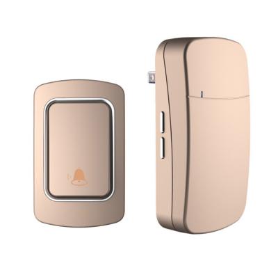 China USB Waterproof Wireless Doorbell Kinetic Transmitter Operated Receiver Door Bell for sale