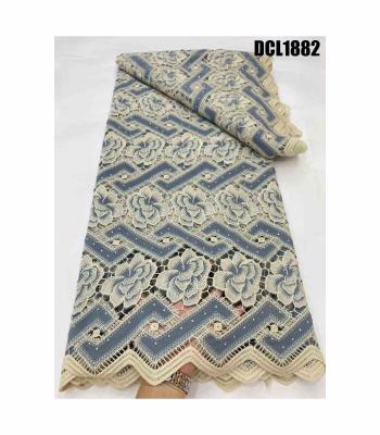 China African Tradition Fashion Wholesale Lace Fabric Cord Lace Fabric Guipure  for Garment Senegal and Mali  Wedding Dress for sale