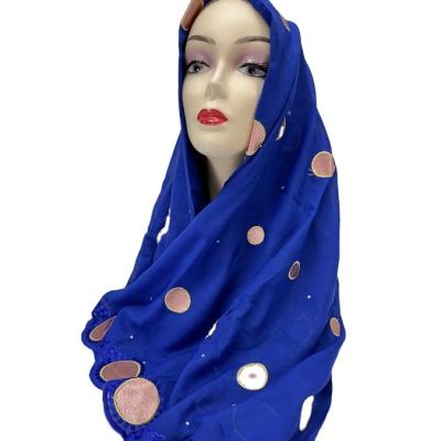 China Newest Wholesale price Chiffon Scarf headties Nigerian headties for african lady matching lace Gele headtie suitable wedding for sale