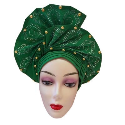 China Best price  Ready-to-Wear auto Gele headtie  african headties for wedding/party for sale