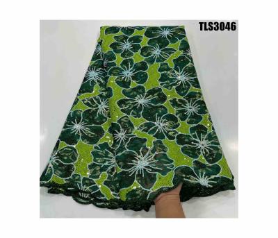 China Various Specifications Low Price Crystal Beaded Lace Fabric for sale