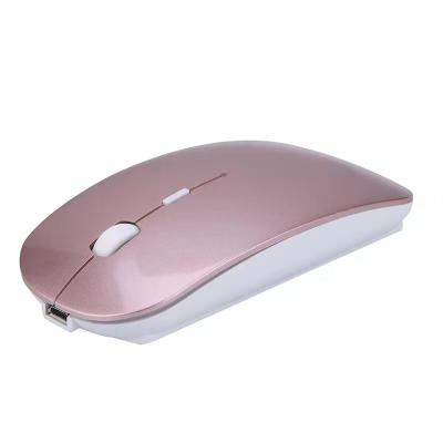 China BT+2.4G+2.4Ghz Rechargeable Slim Rechargeable Dual Mode Mouse With Built-in Blue Tooth Computer 450mAh Battery Optical Wireless Mouse for sale