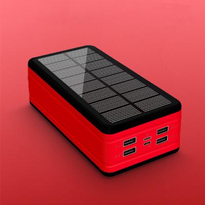 China Private LED Display Design 4 Ports USB LED Light Solar Power Banks 50000mAh for sale