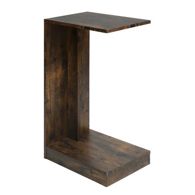 China Small End Industrial Snack Table Modern Convertible Side Table for Sofa Couch Bedroom and Small Spaces Living Room Wooden Side Table for sale