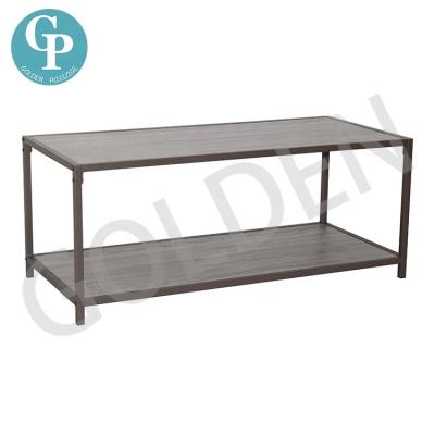 China KD Coffee Table Sofa Table With Low Storage Shelf For Living Room - Metal Frame for sale