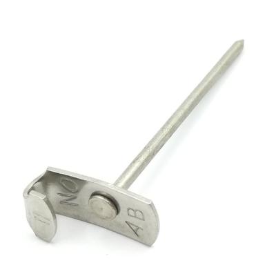 China Cup Head Pins For Walls Metal Steel 2.7mmx65mm Stainless Steel Internal Or External Lacing Wall Anchors And Screw Hooks For Insulation Fixing for sale