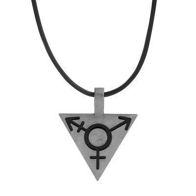 China Punk New Fashion Transgender Bisexual Gay Lesbian Pendant with Choker Necklace LGBTQ Jewelry for sale