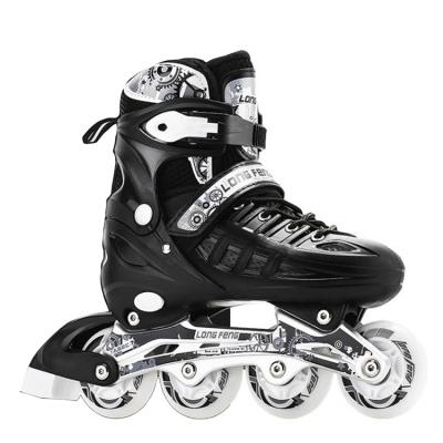 China Price Adjustable Size Bulk Black Red White Blue Portable Roller Skates Shoes for sale