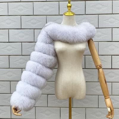 China Anti-wrinkle ladies fashion one sleeve natural raccoon fur real raccoon fur coat women for sale