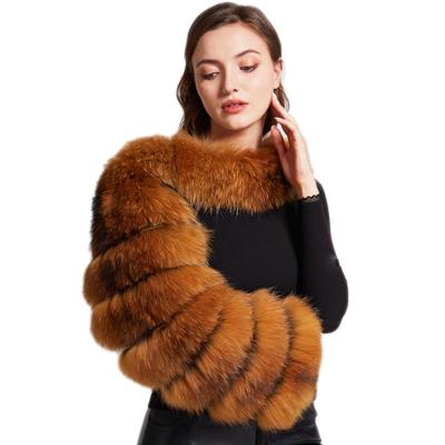 China Anti-wrinkle factory direct sales women real fur coat women coat new style fluffy fur sleeves for sale