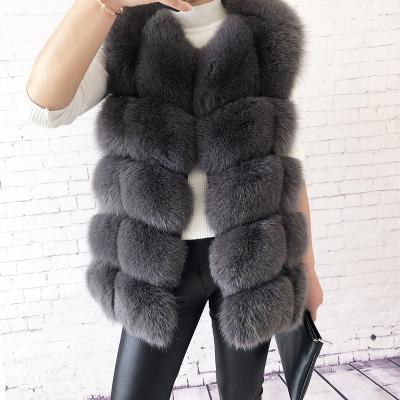 China Best-selling Fox Winter Anti-wrinkle Fur Vest Warm Jacket Fur Coats in Europe and America Customizable Fur Coats for sale