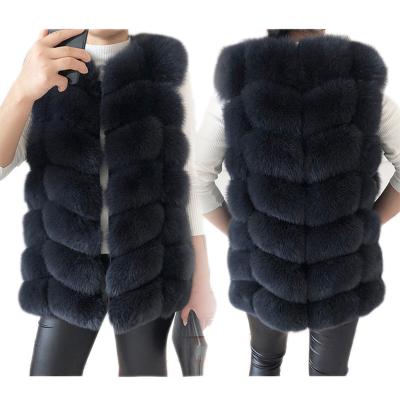 China Anti-Wrinkle Real Fox Fur Coat Clothes Winter Natural Women Warm New Style Plus-size Natural Fox Fur Vest Vest Thick Female Fur Vest for sale