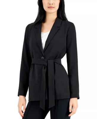 China Women's Breathable Link Blazer Notched Lapel Neck Imported High Quality Casual Blazer for sale