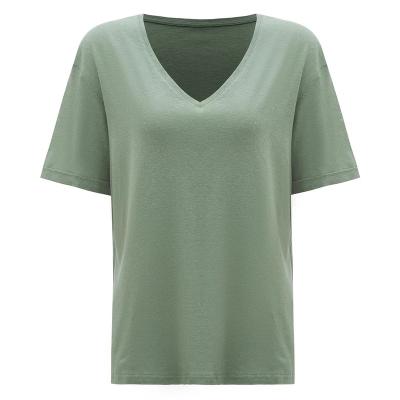 China PREMIUM CANVAS T-SHIRT BREATHABLE V-NECK HEATHER BLEND SINGLE CROP SWEATER KNIT CANVAS SQUISTY T-SHIRT for sale