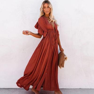 China Breathable Plus Size Boho Summer Dress Maxi Clothing Bohemian Dress for sale